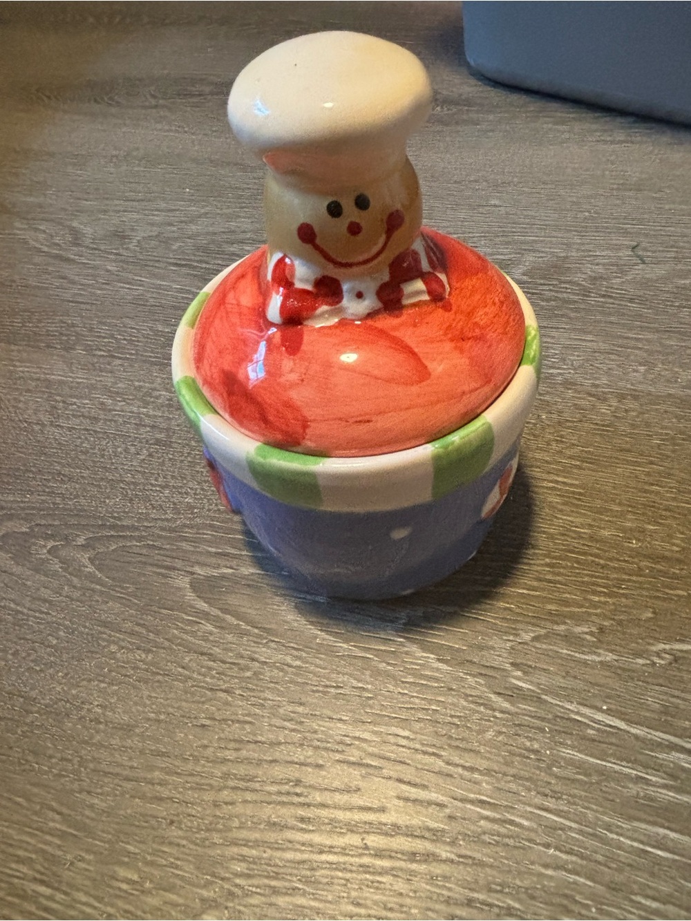 Royal Norfolk Red, Blue and Green Ceramic Chef Cookie Jar